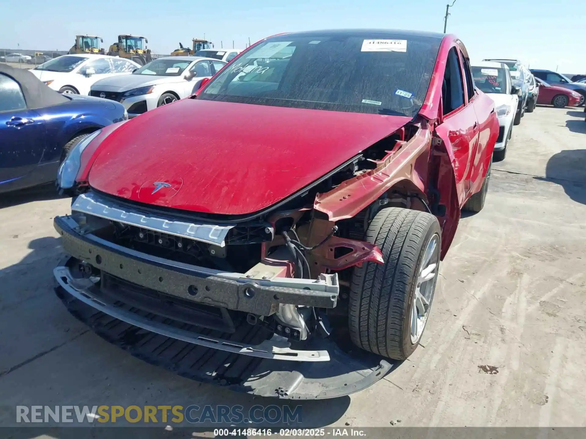 2 Photograph of a damaged car 7SAYGDEE2PF672201 TESLA MODEL Y 2023