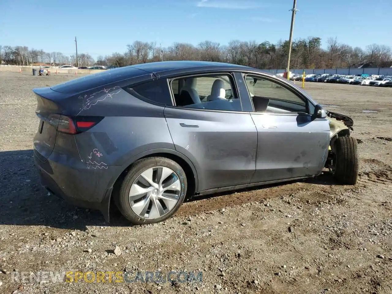 3 fotografías del automóvil dañado 7SAYGDEE3PA102060 TESLA MODEL Y 2023