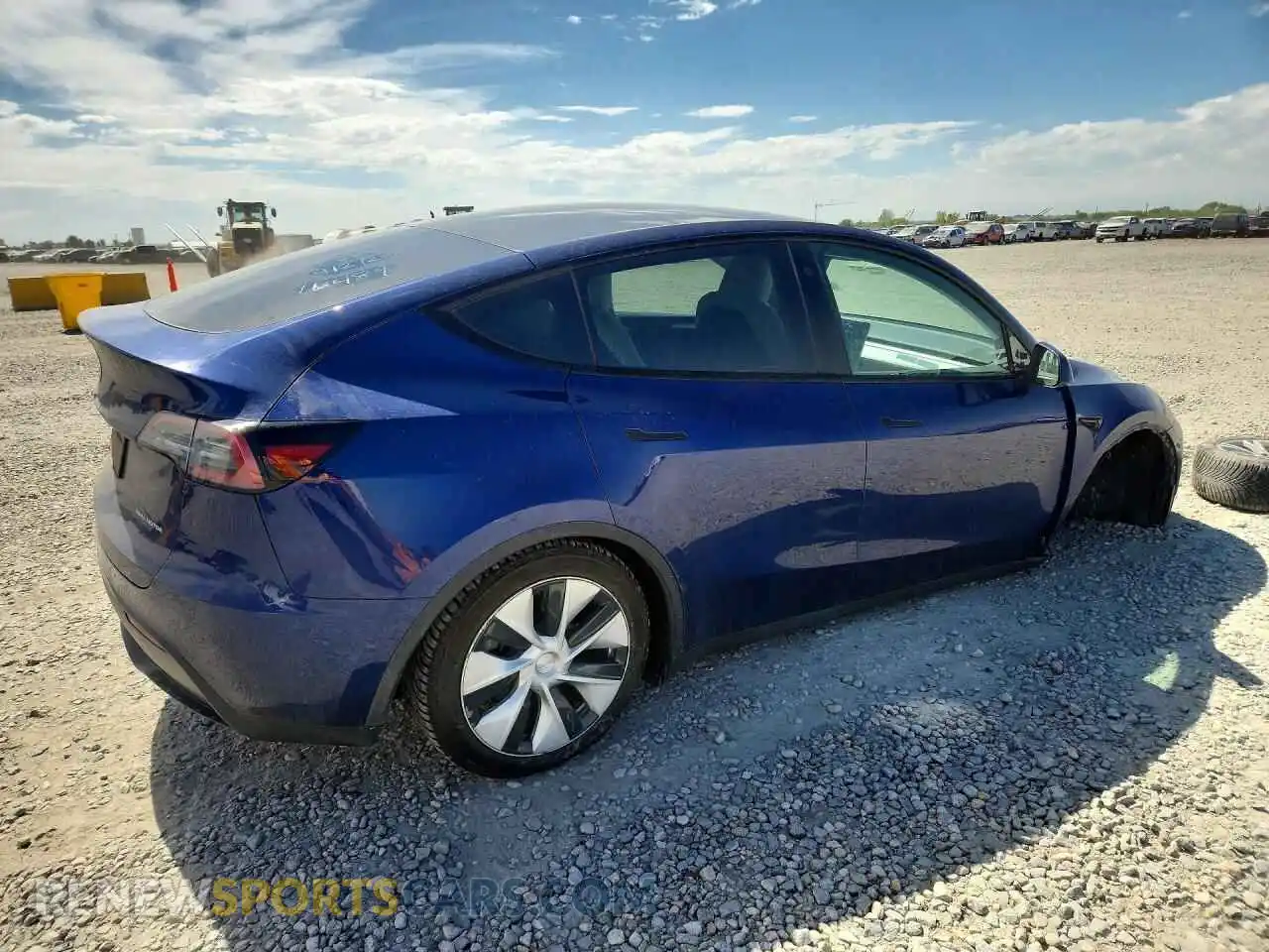 3 fotografías del automóvil dañado 7SAYGDEE3PF639255 TESLA MODEL Y 2023