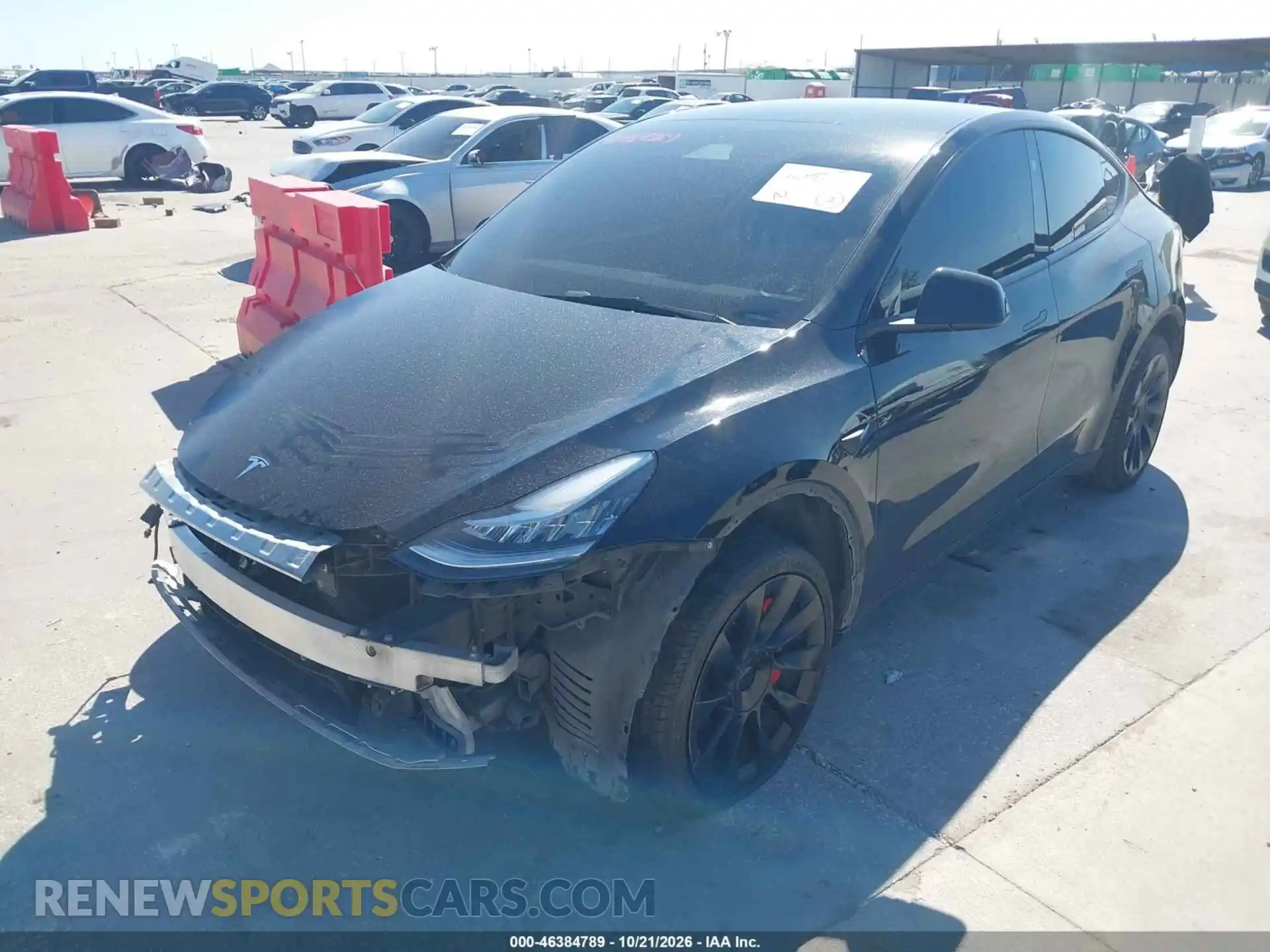 2 fotografías del automóvil dañado 7SAYGDEE4PA145421 TESLA MODEL Y 2023