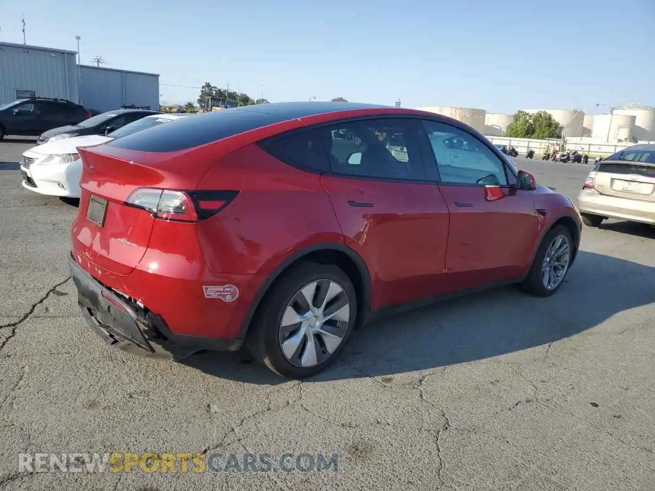 3 fotografías del automóvil dañado 7SAYGDEE5PA124139 TESLA MODEL Y 2023