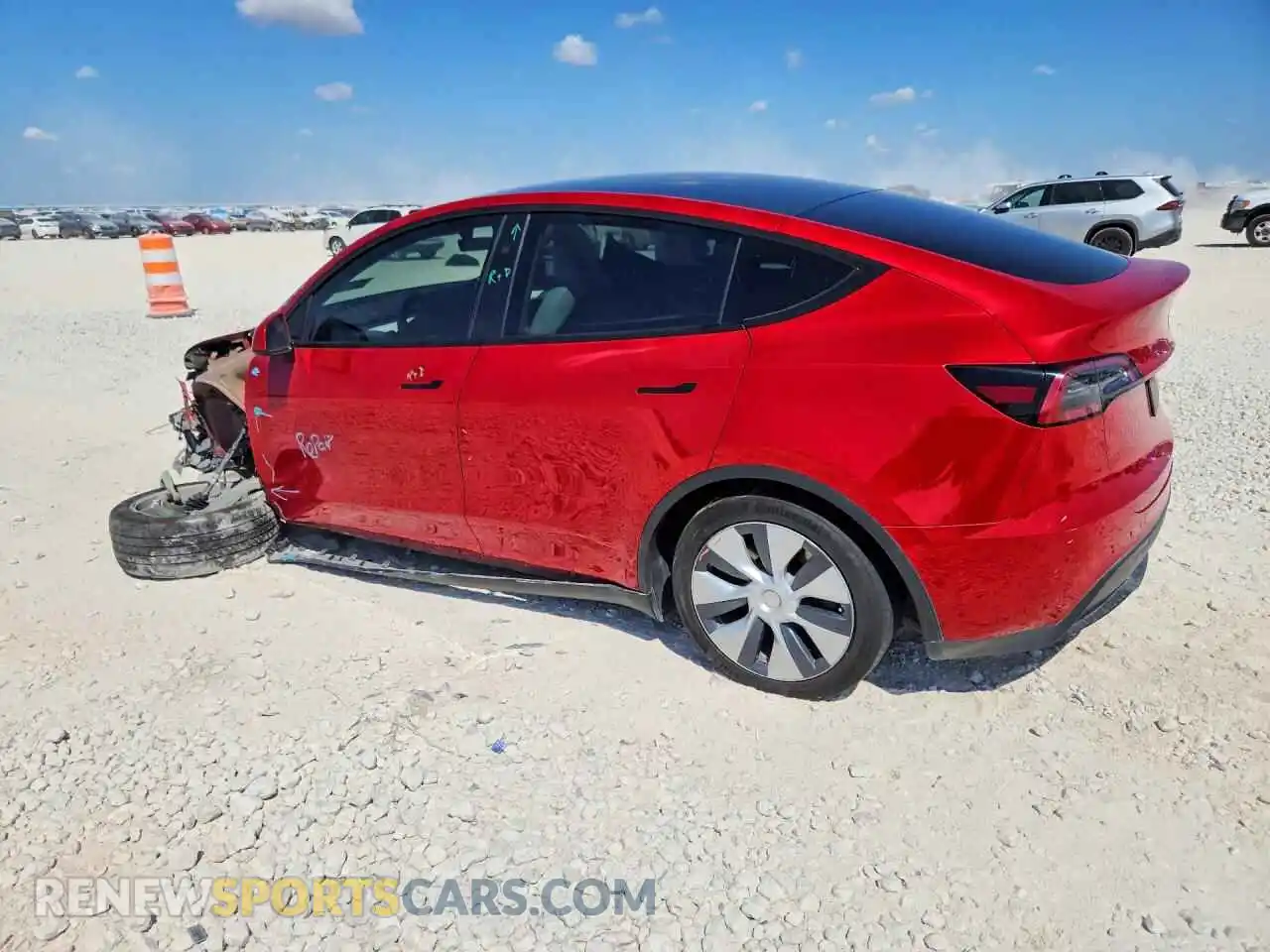 2 fotografías del automóvil dañado 7SAYGDEE5PA161708 TESLA MODEL Y 2023