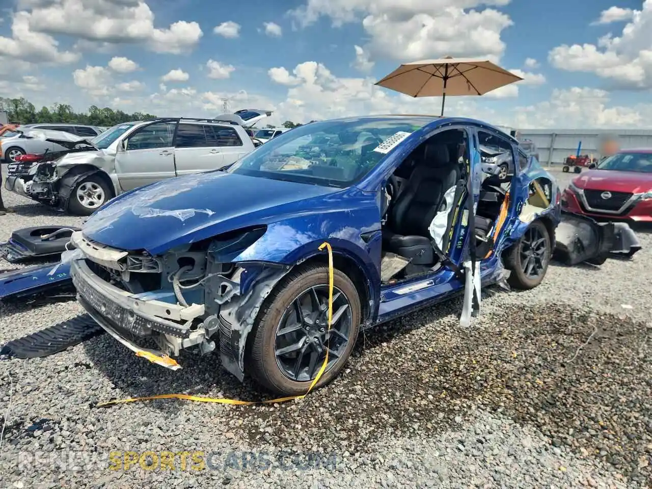 1 fotografías del automóvil dañado 7SAYGDEE5PA194997 TESLA MODEL Y 2023