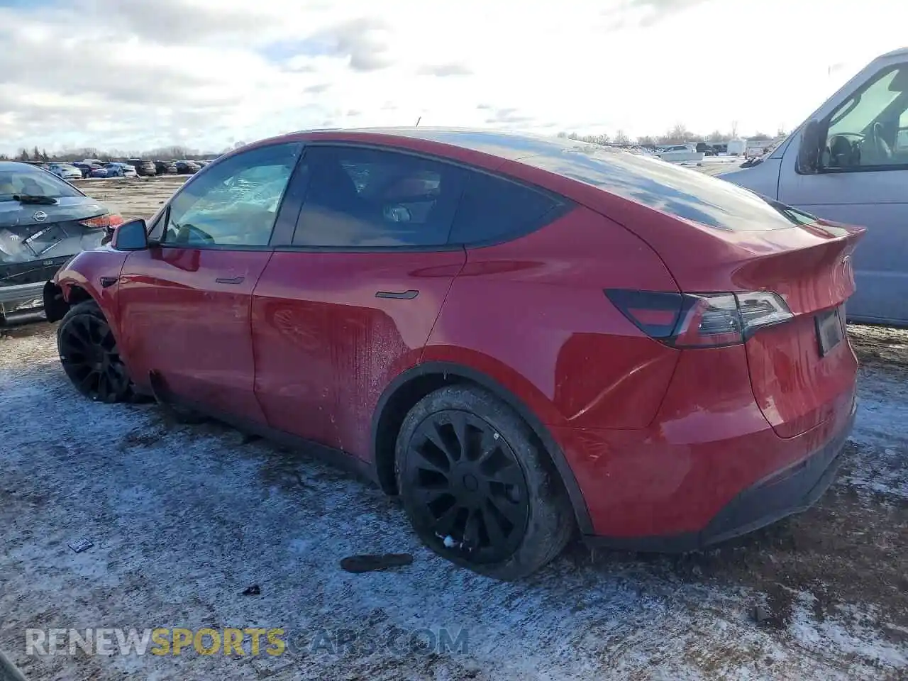 2 fotografías del automóvil dañado 7SAYGDEE5PF695276 TESLA MODEL Y 2023