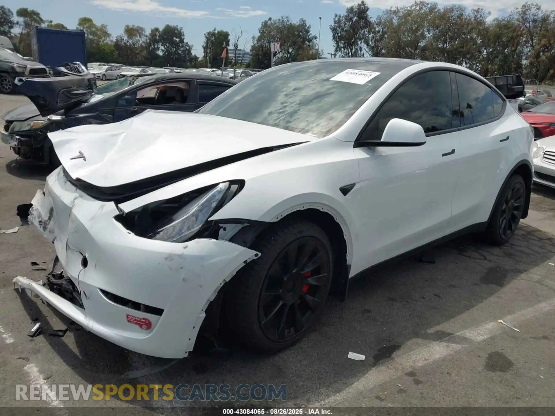 2 fotografías del automóvil dañado 7SAYGDEE7PA124885 TESLA MODEL Y 2023