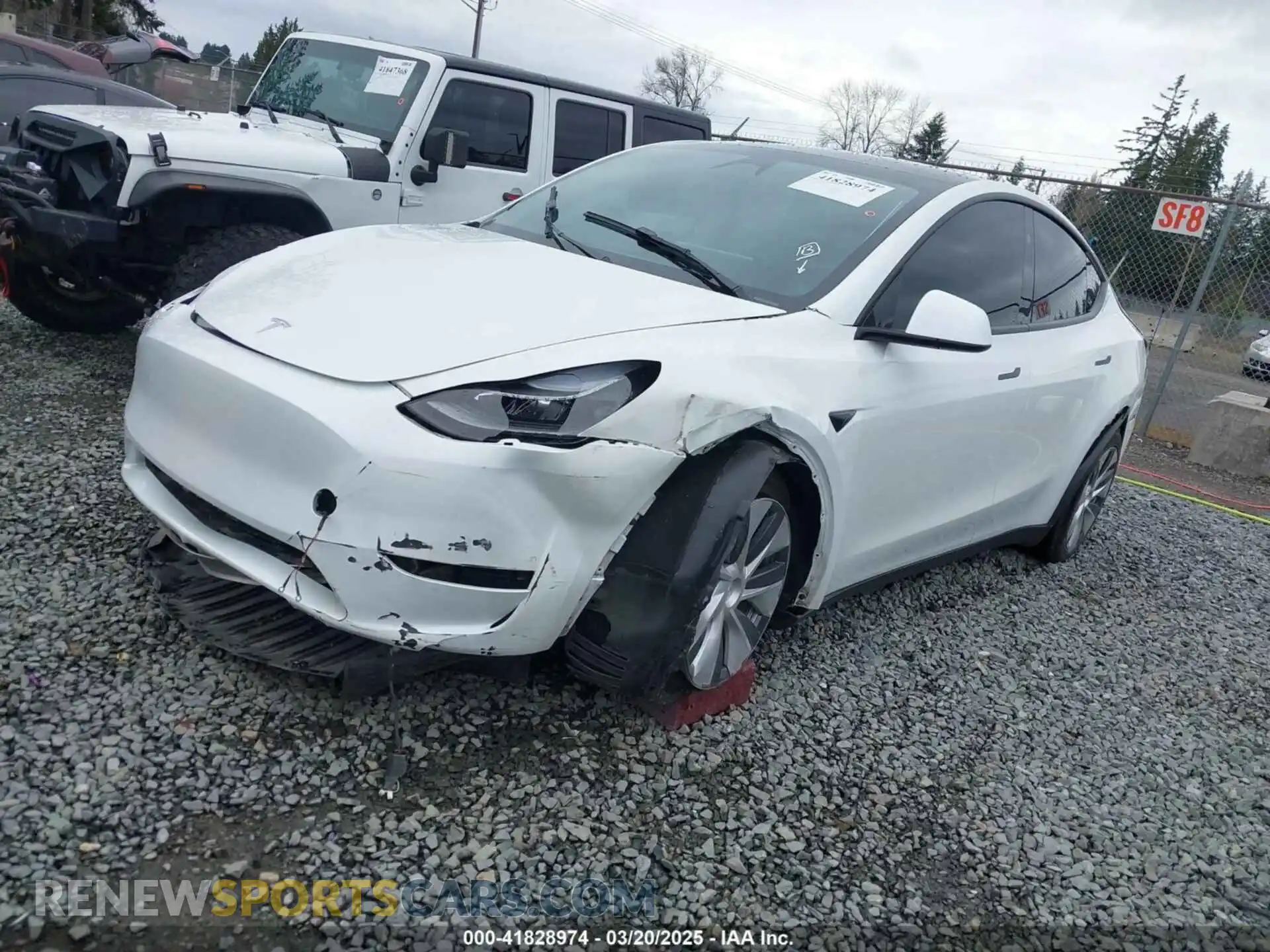 2 Photograph of a damaged car 7SAYGDEE7PF809164 TESLA MODEL Y 2023