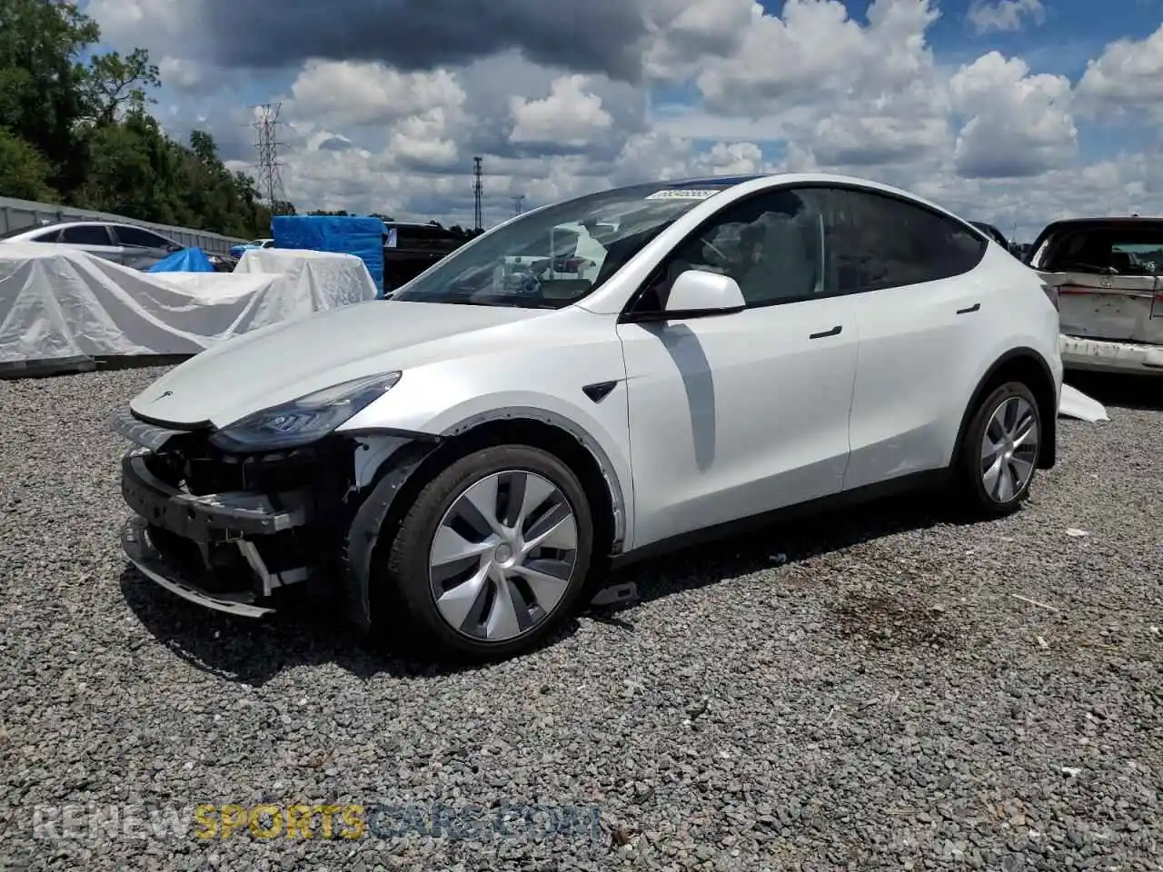 1 Photograph of a damaged car 7SAYGDEE8PA147687 TESLA MODEL Y 2023