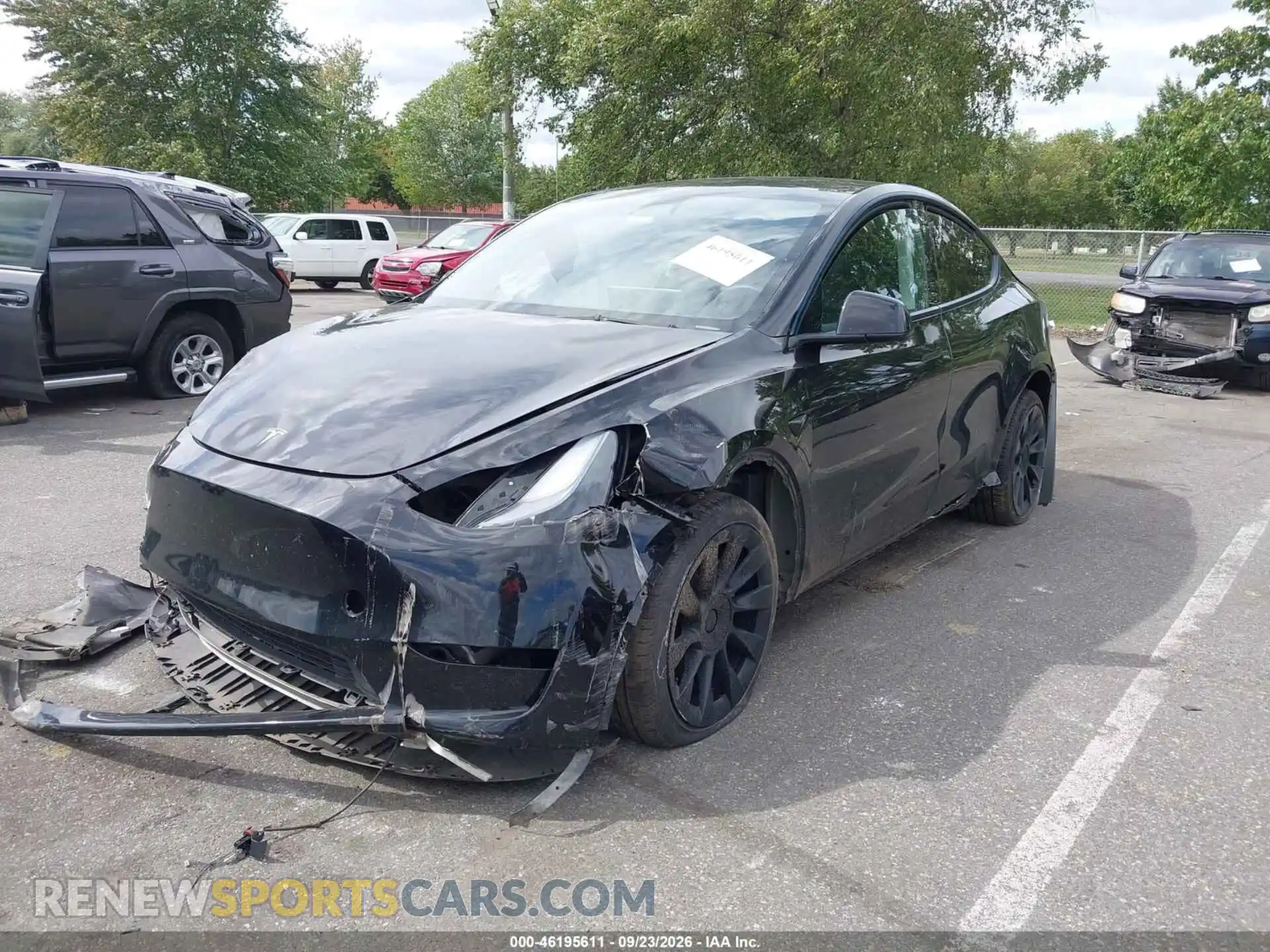 2 fotografías del automóvil dañado 7SAYGDEE8PA186554 TESLA MODEL Y 2023