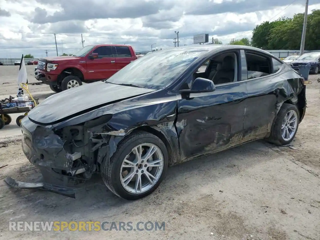 1 Photograph of a damaged car 7SAYGDEE9PA025940 TESLA MODEL Y 2023