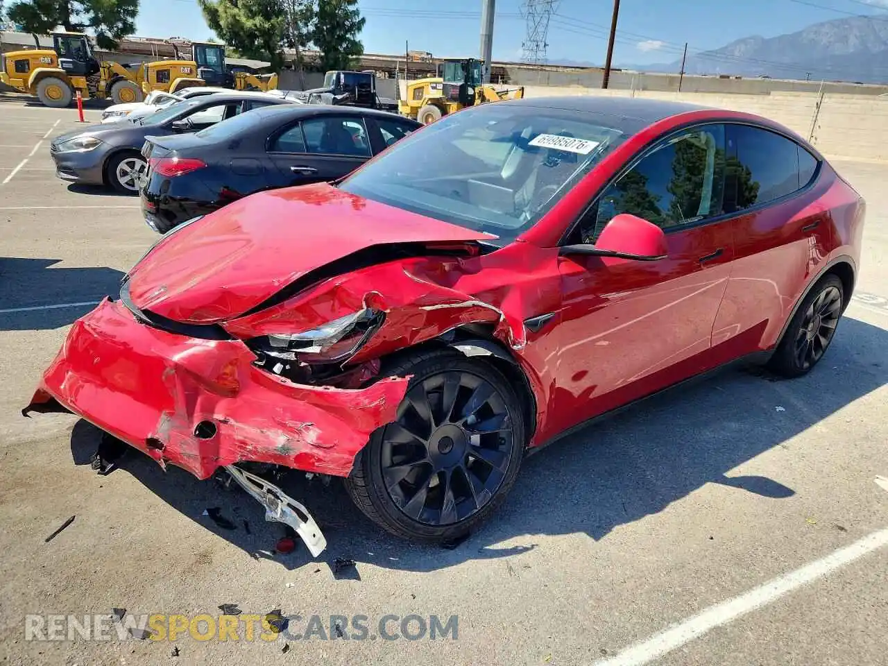 1 Photograph of a damaged car 7SAYGDEE9PA076340 TESLA MODEL Y 2023