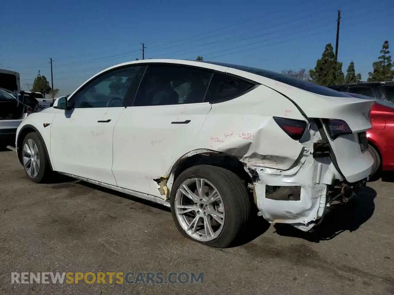 2 fotografías del automóvil dañado 7SAYGDEEXPF607984 TESLA MODEL Y 2023