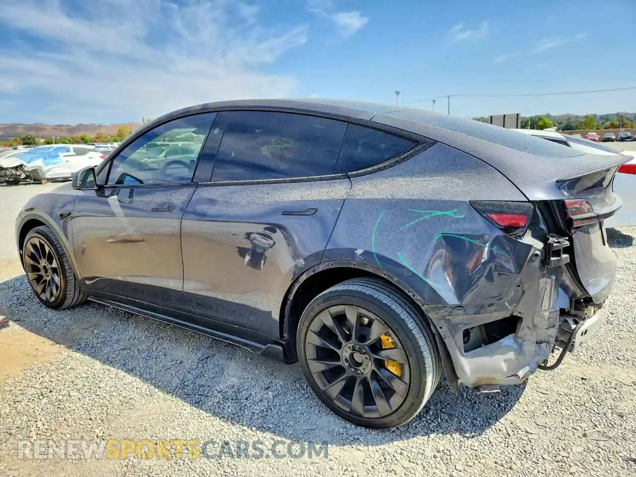 2 Фотография поврежденного автомобиля 7SAYGDEEXPF907881 TESLA MODEL Y 2023