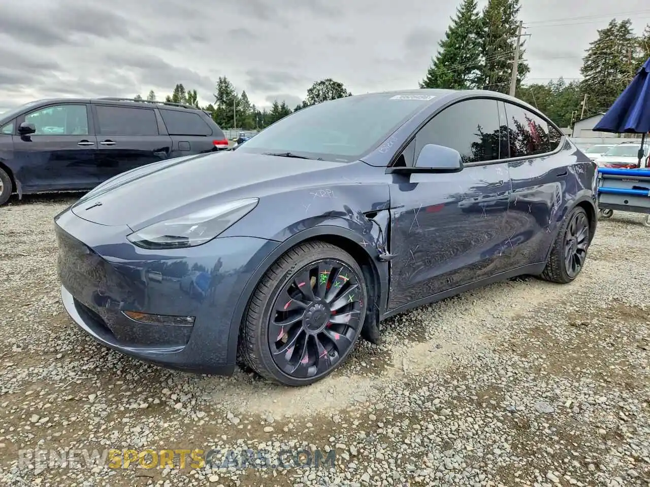 1 Photograph of a damaged car 7SAYGDEF0PF883194 TESLA MODEL Y 2023
