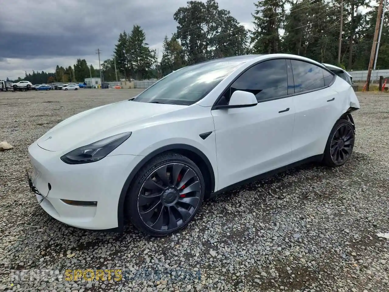 1 Photograph of a damaged car 7SAYGDEF1PF664230 TESLA MODEL Y 2023