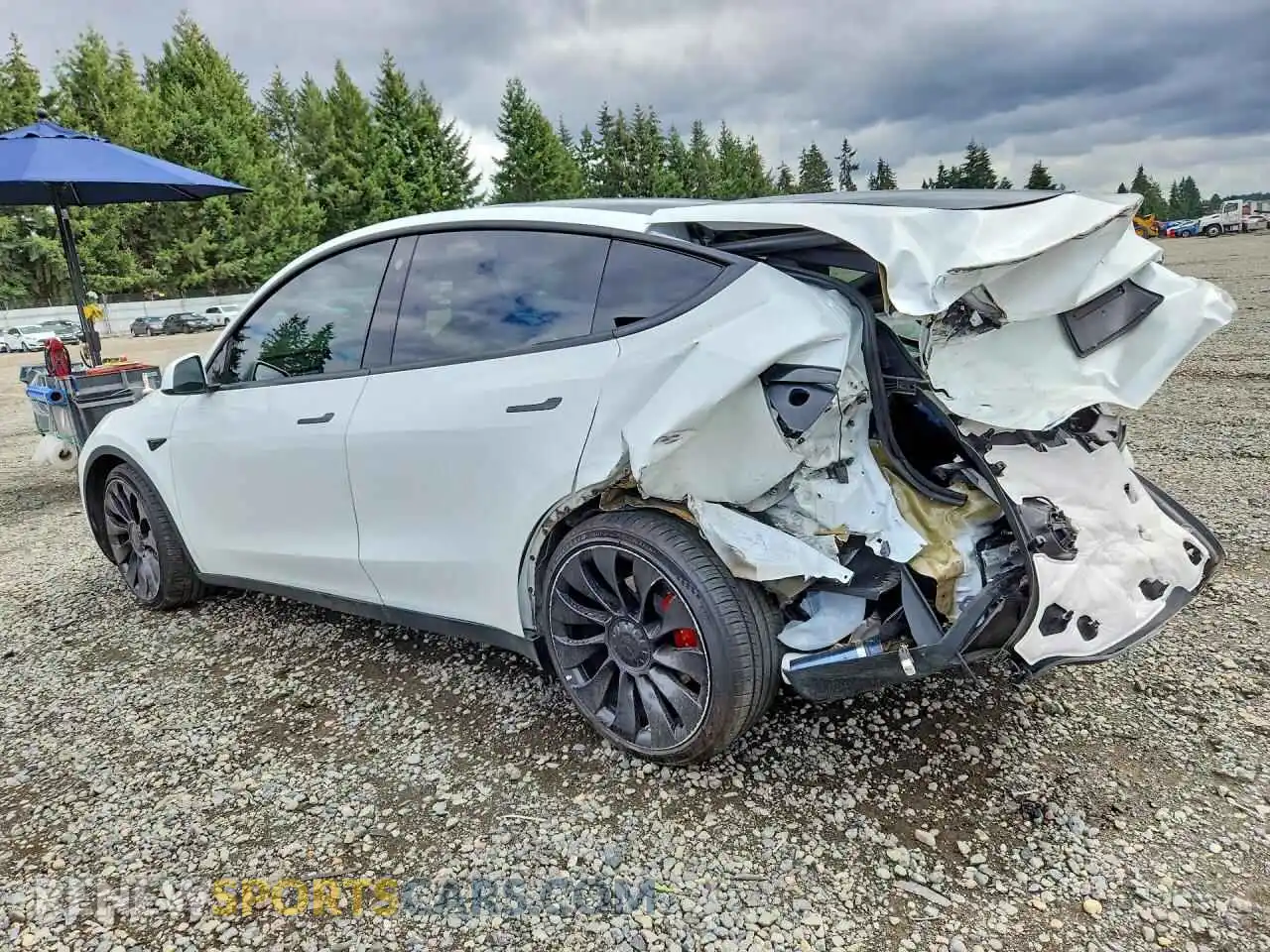 2 Photograph of a damaged car 7SAYGDEF1PF664230 TESLA MODEL Y 2023