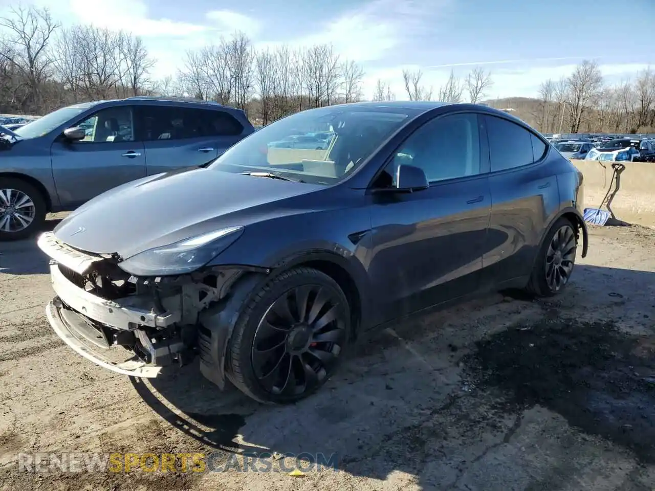 1 Photograph of a damaged car 7SAYGDEF1PF664244 TESLA MODEL Y 2023
