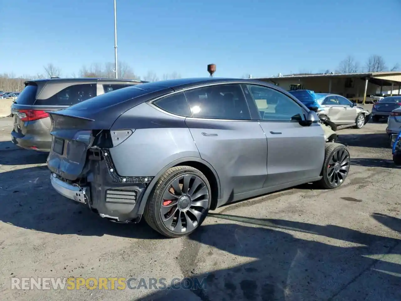 3 Photograph of a damaged car 7SAYGDEF1PF664244 TESLA MODEL Y 2023