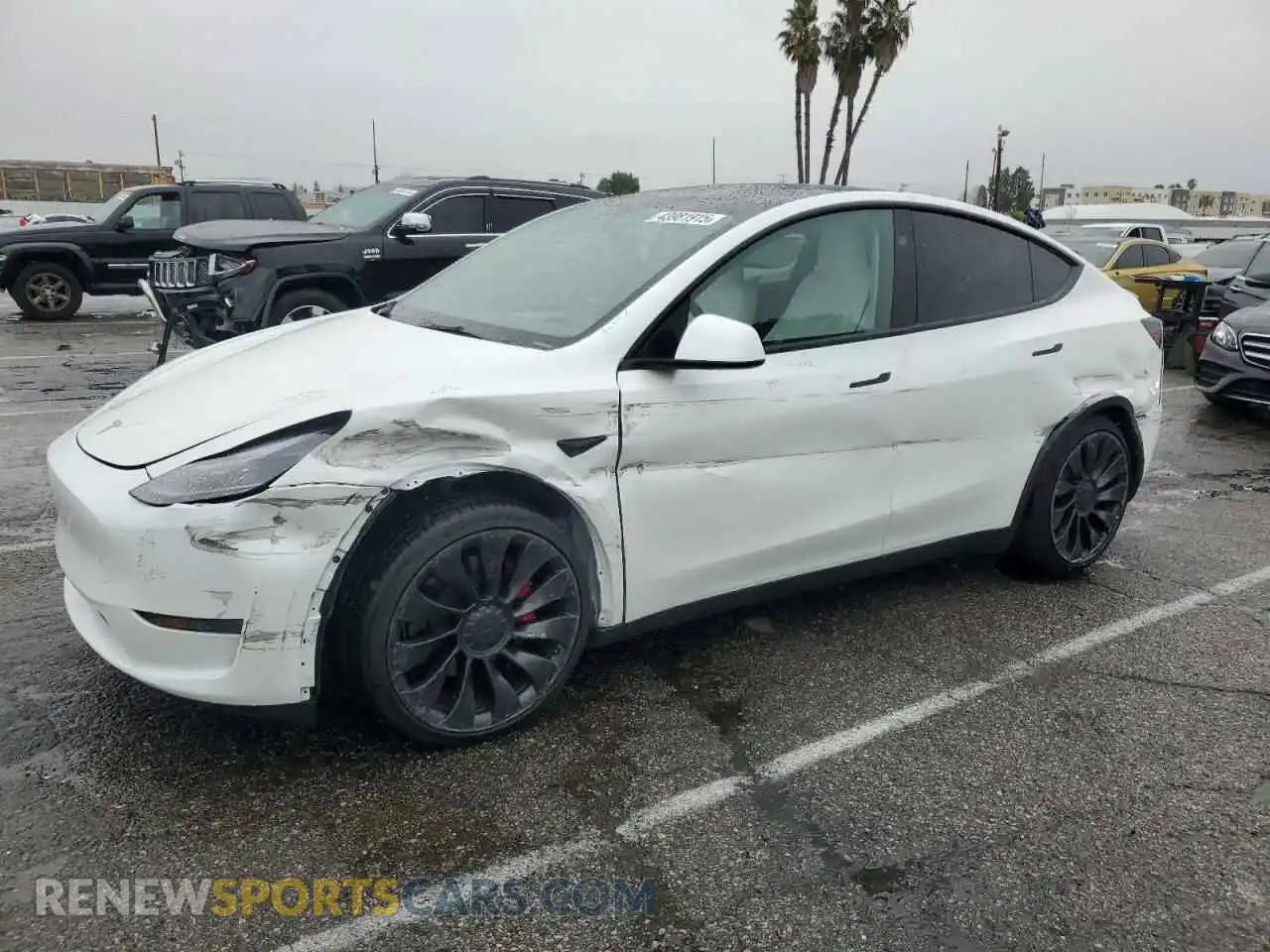 1 Photograph of a damaged car 7SAYGDEF1PF809654 TESLA MODEL Y 2023