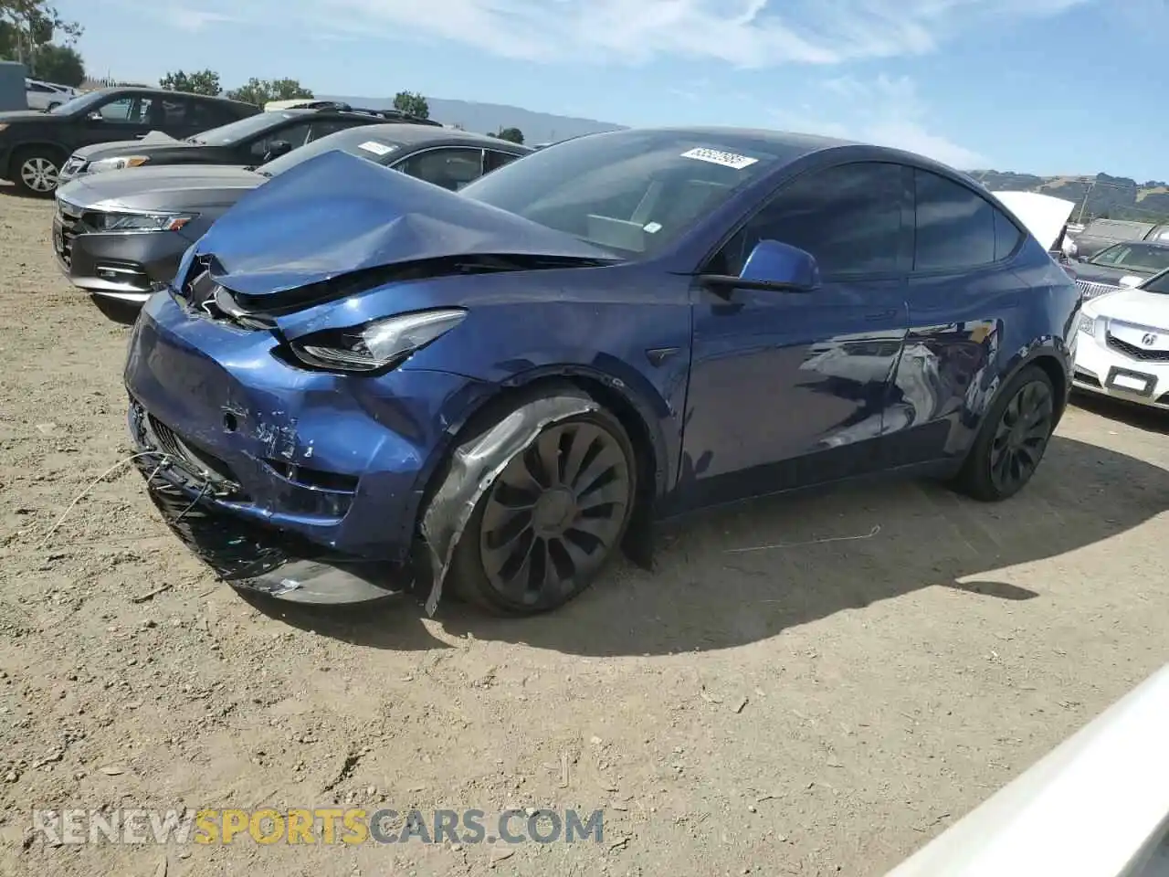 1 Photograph of a damaged car 7SAYGDEF1PF834859 TESLA MODEL Y 2023
