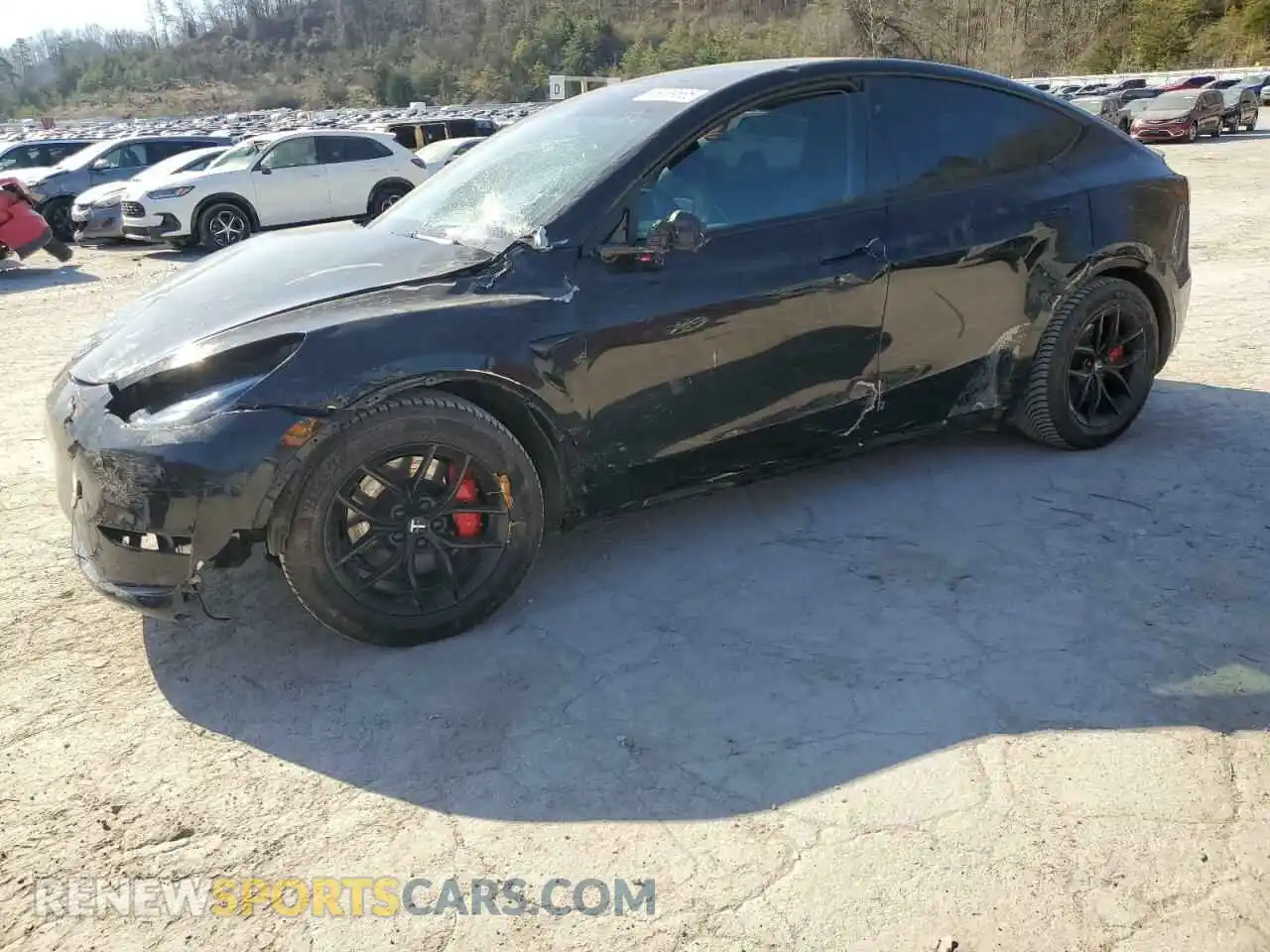 1 Photograph of a damaged car 7SAYGDEF1PF867165 TESLA MODEL Y 2023