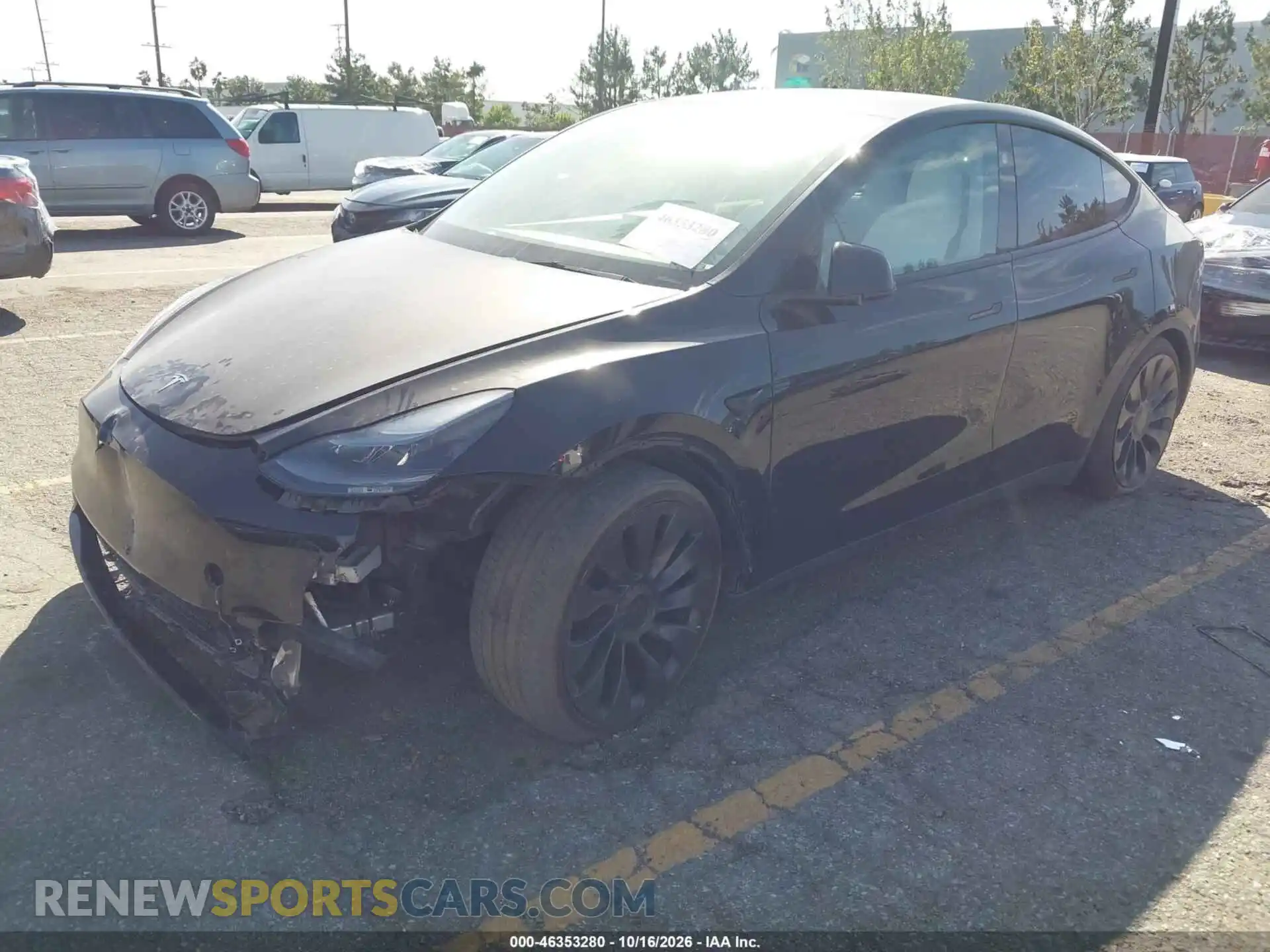 2 Фотография поврежденного автомобиля 7SAYGDEF1PF914520 TESLA MODEL Y 2023
