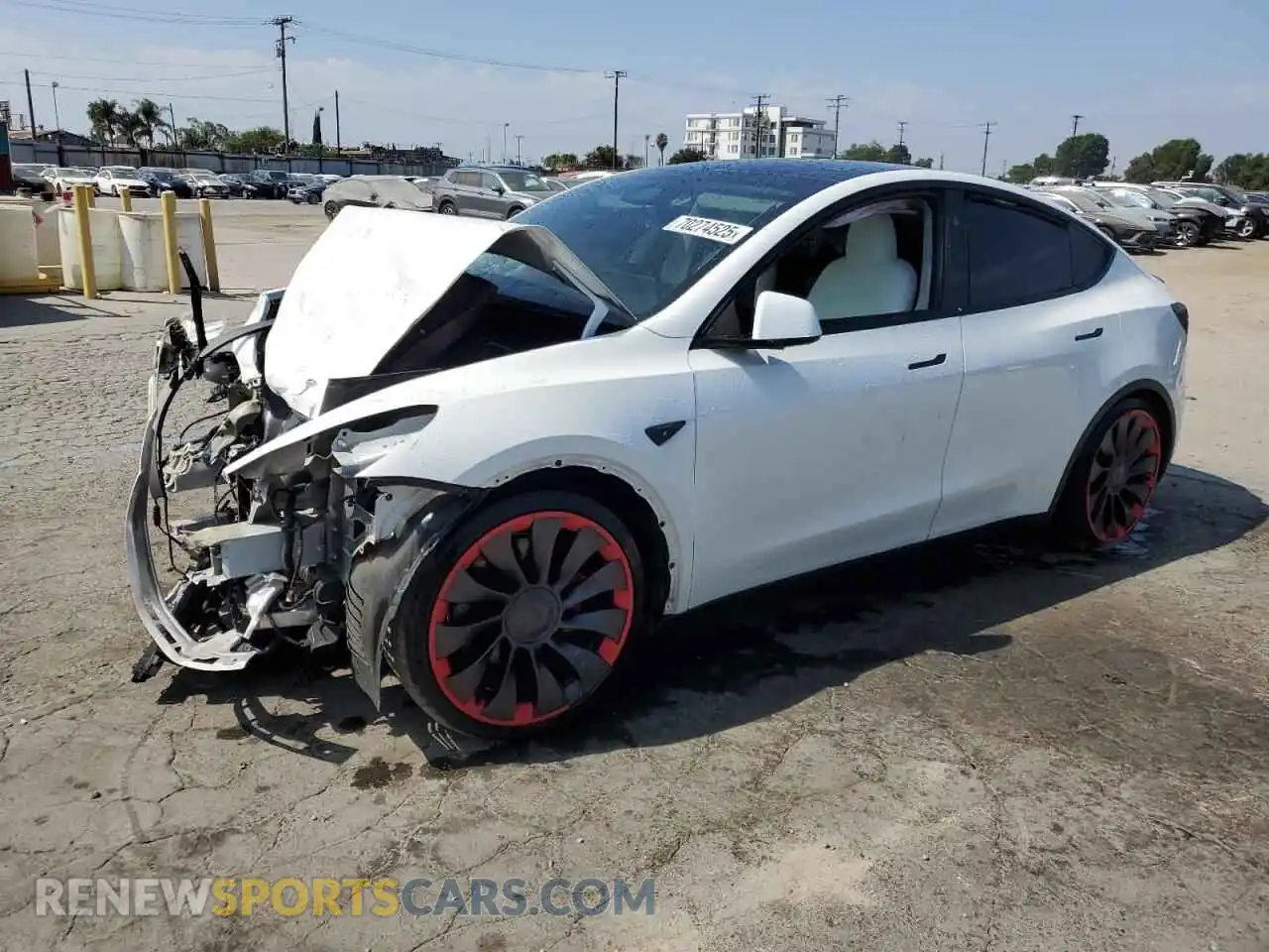 1 Photograph of a damaged car 7SAYGDEF1PF915490 TESLA MODEL Y 2023