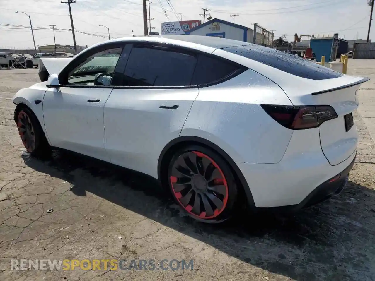 2 Photograph of a damaged car 7SAYGDEF1PF915490 TESLA MODEL Y 2023