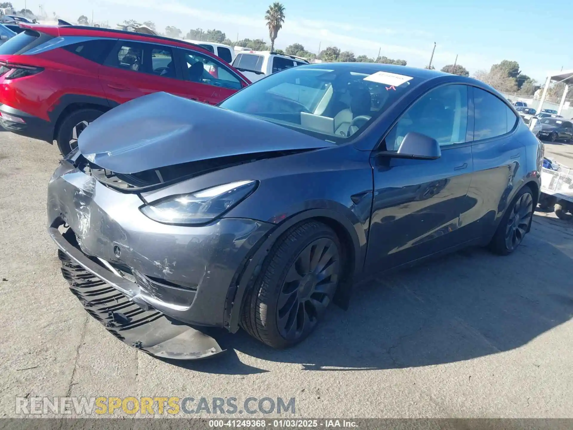 2 Photograph of a damaged car 7SAYGDEF1PF940230 TESLA MODEL Y 2023