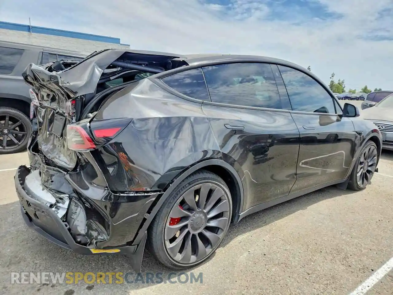 3 fotografías del automóvil dañado 7SAYGDEF2PF659683 TESLA MODEL Y 2023