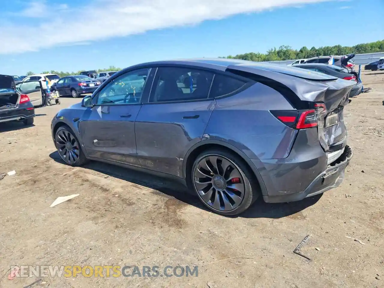 2 Фотография поврежденного автомобиля 7SAYGDEF2PF700393 TESLA MODEL Y 2023