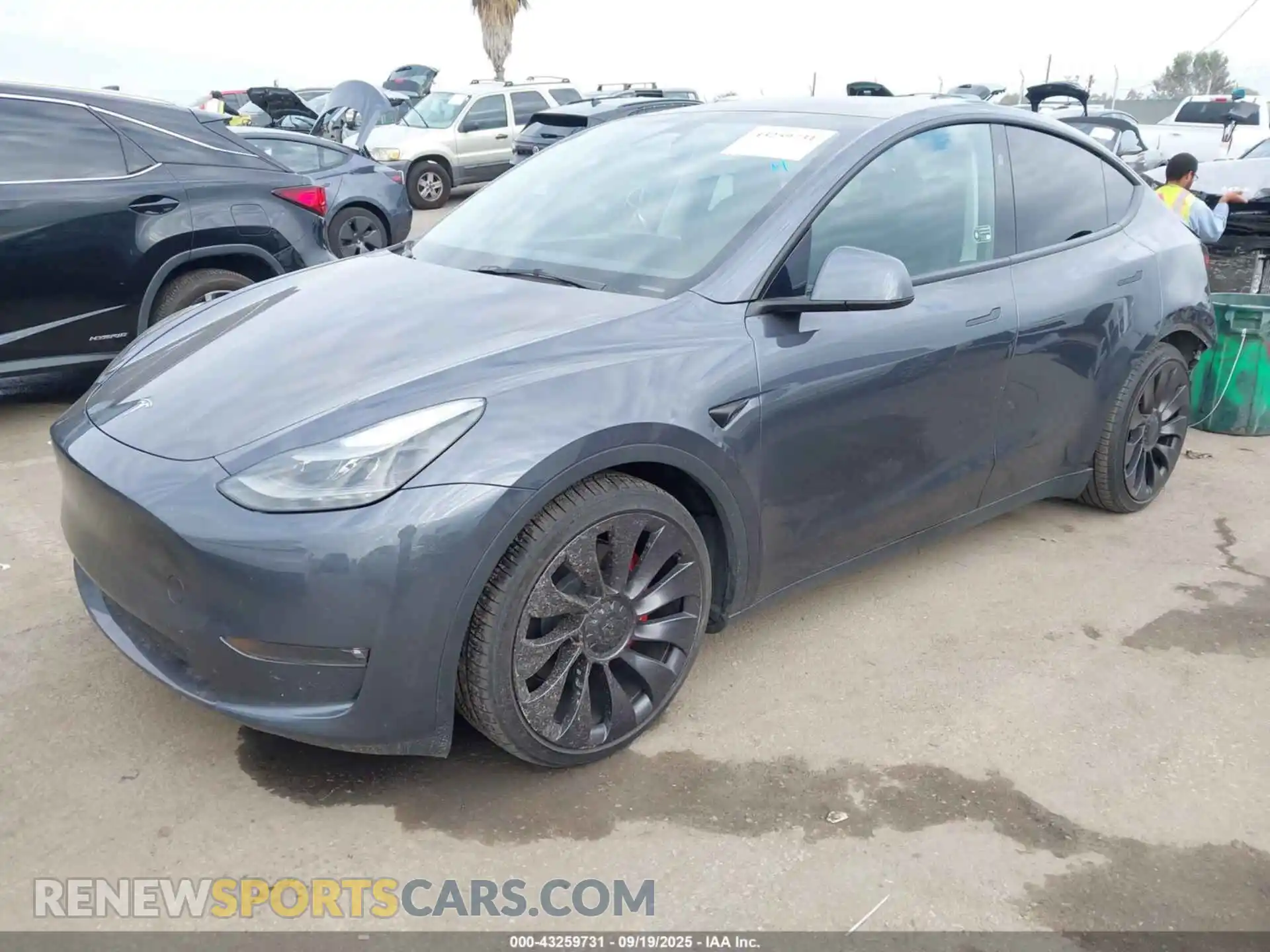 2 Photograph of a damaged car 7SAYGDEF2PF864243 TESLA MODEL Y 2023