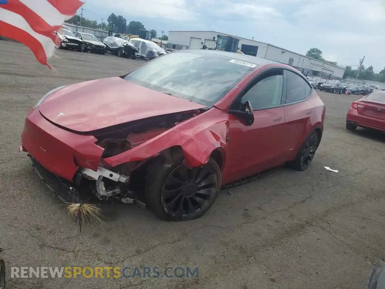 1 Photograph of a damaged car 7SAYGDEF3PF750297 TESLA MODEL Y 2023