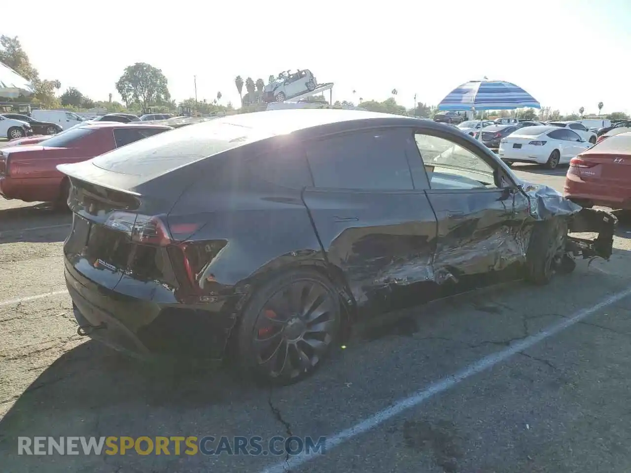 3 Photograph of a damaged car 7SAYGDEF3PF762904 TESLA MODEL Y 2023