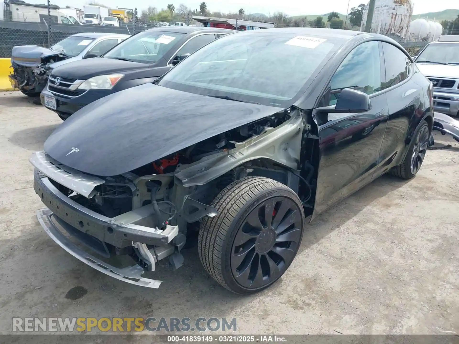 2 Photograph of a damaged car 7SAYGDEF3PF834863 TESLA MODEL Y 2023