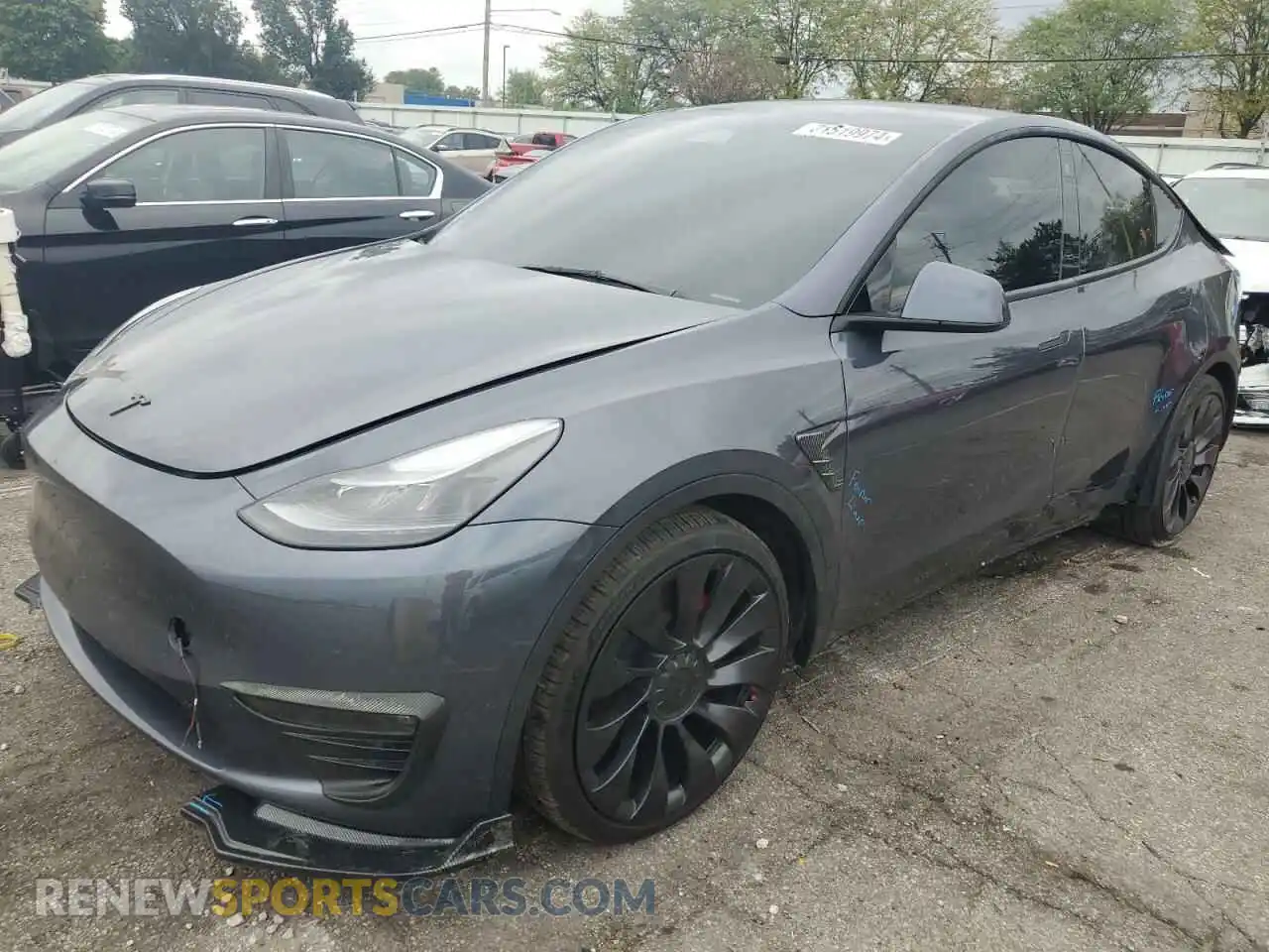 1 Photograph of a damaged car 7SAYGDEF4PF749482 TESLA MODEL Y 2023