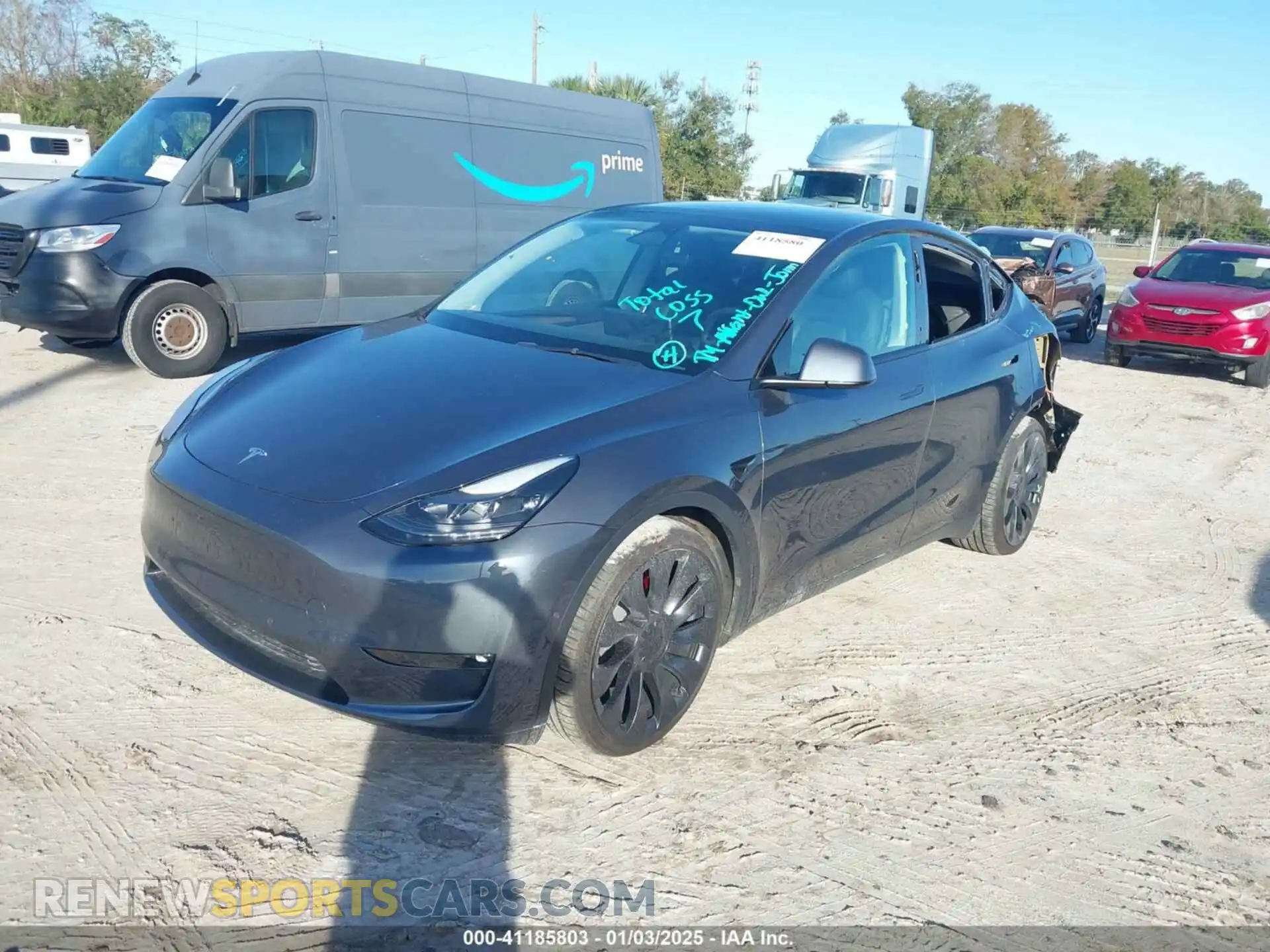 2 Photograph of a damaged car 7SAYGDEF5PF582775 TESLA MODEL Y 2023