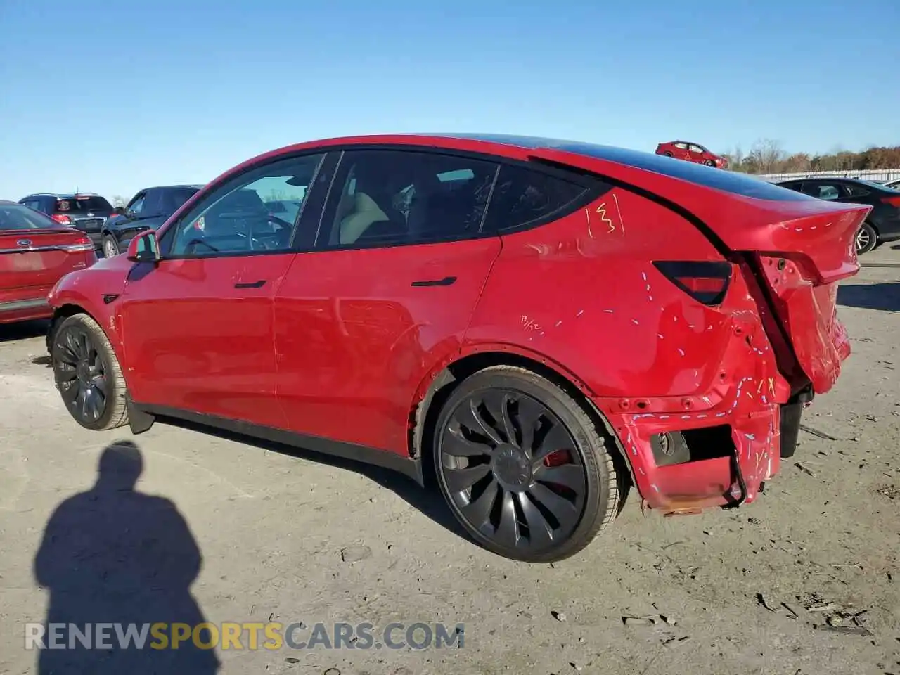 2 Photograph of a damaged car 7SAYGDEF5PF800276 TESLA MODEL Y 2023