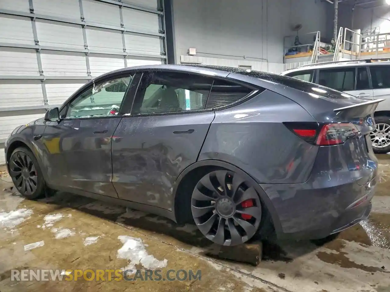 2 Photograph of a damaged car 7SAYGDEF5PF920224 TESLA MODEL Y 2023