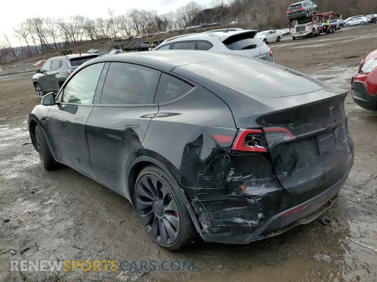 2 Photograph of a damaged car 7SAYGDEF6PF615122 TESLA MODEL Y 2023