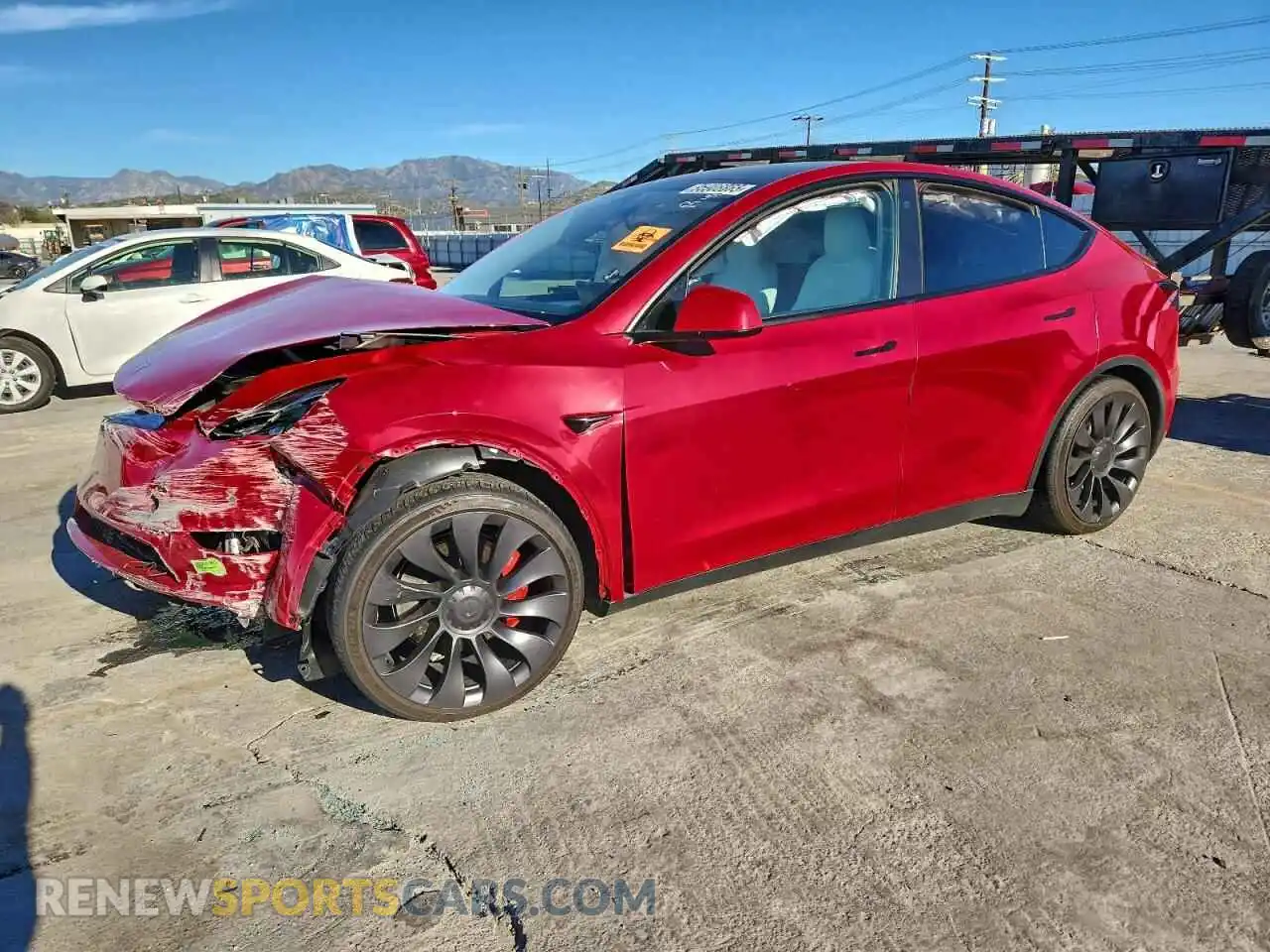 1 Photograph of a damaged car 7SAYGDEF6PF665177 TESLA MODEL Y 2023