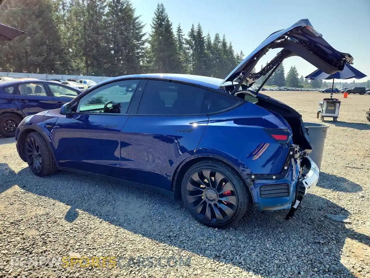 2 fotografías del automóvil dañado 7SAYGDEF6PF917574 TESLA MODEL Y 2023