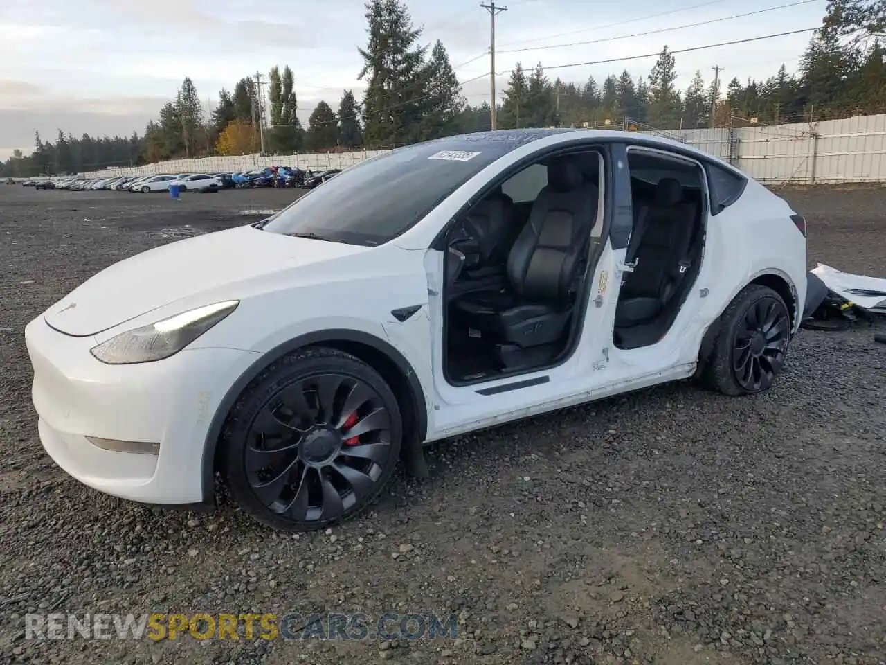 1 Photograph of a damaged car 7SAYGDEF6PF937436 TESLA MODEL Y 2023