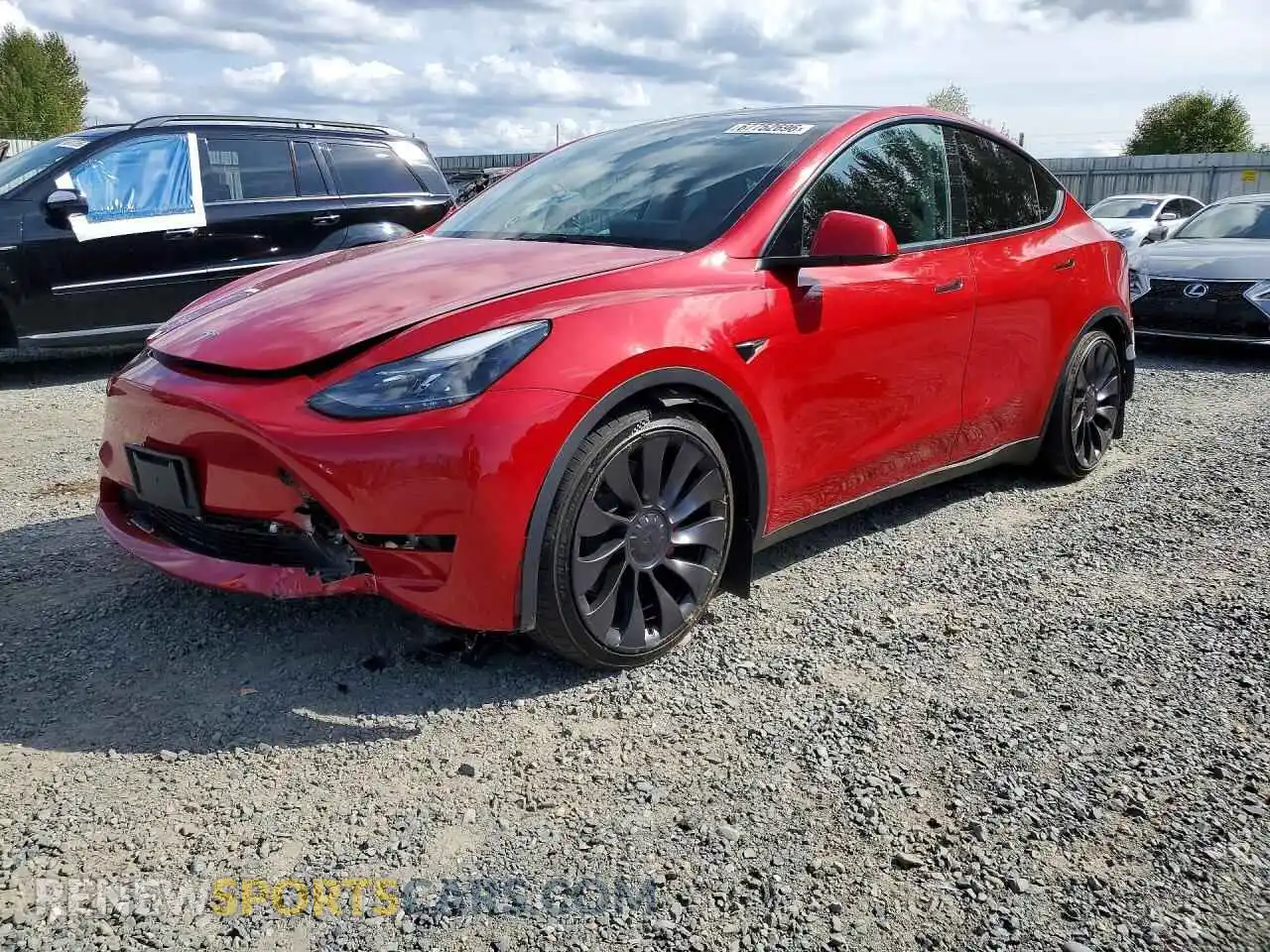 1 Photograph of a damaged car 7SAYGDEF7PF683123 TESLA MODEL Y 2023