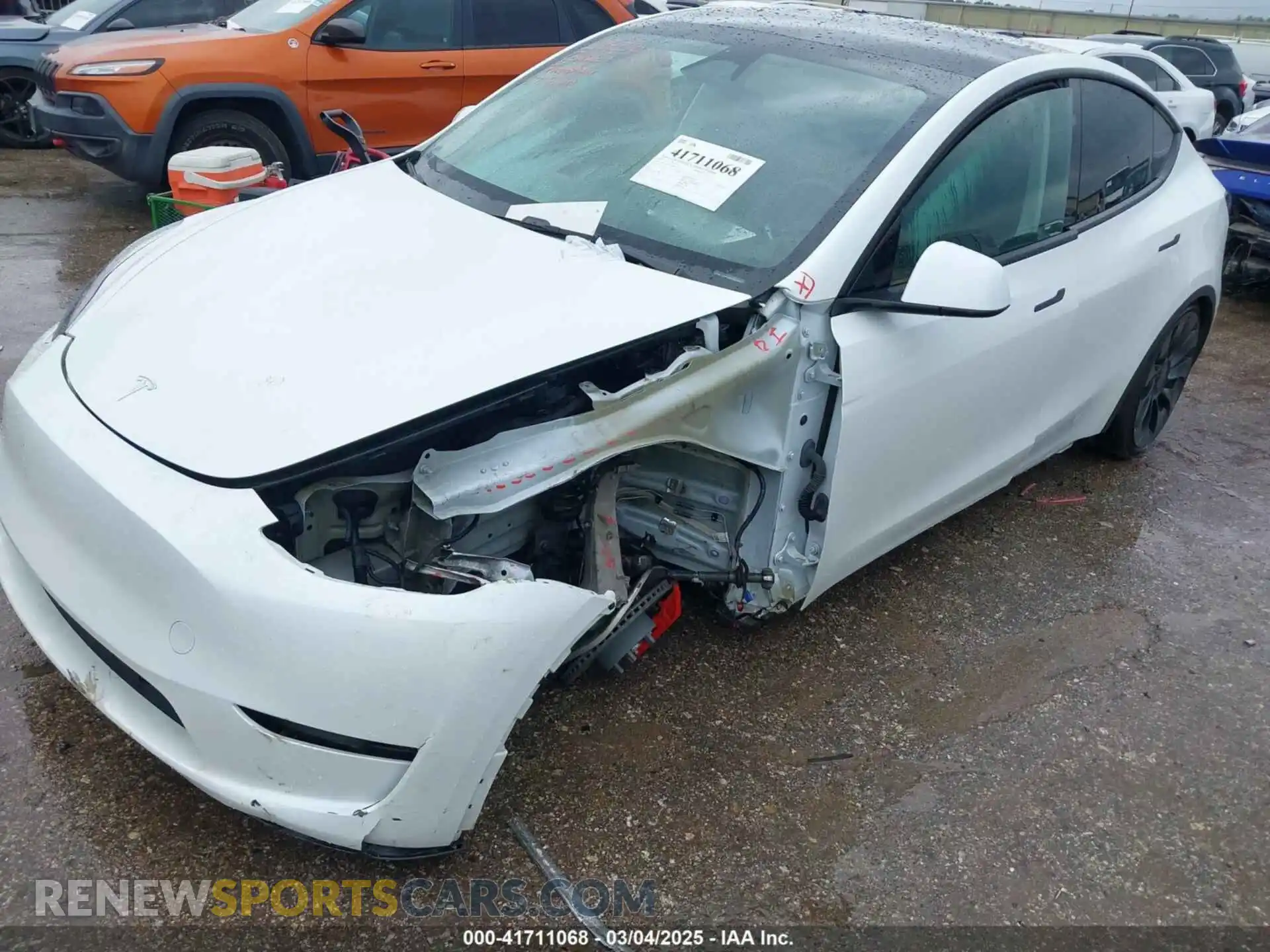 2 Photograph of a damaged car 7SAYGDEF7PF807312 TESLA MODEL Y 2023