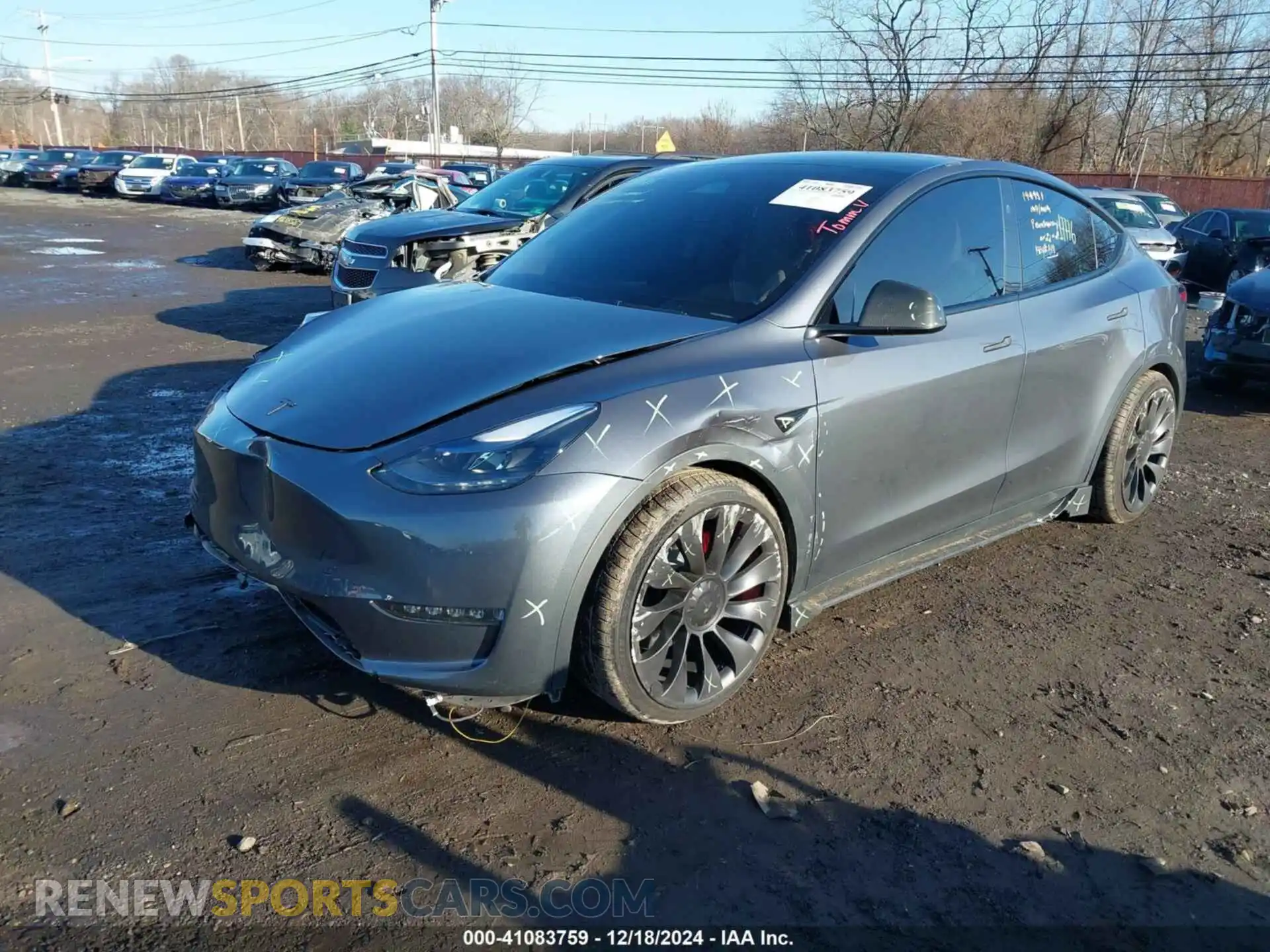 2 Фотография поврежденного автомобиля 7SAYGDEF7PF897349 TESLA MODEL Y 2023