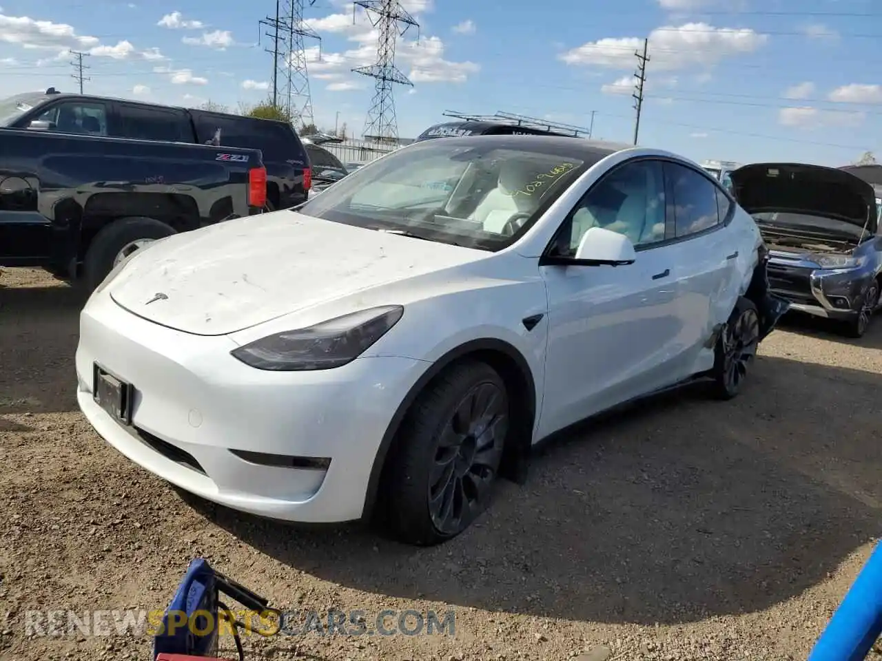 1 Photograph of a damaged car 7SAYGDEF8PF711009 TESLA MODEL Y 2023