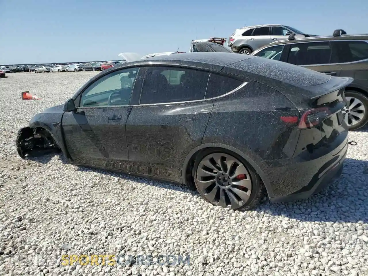 2 Photograph of a damaged car 7SAYGDEF8PF927197 TESLA MODEL Y 2023