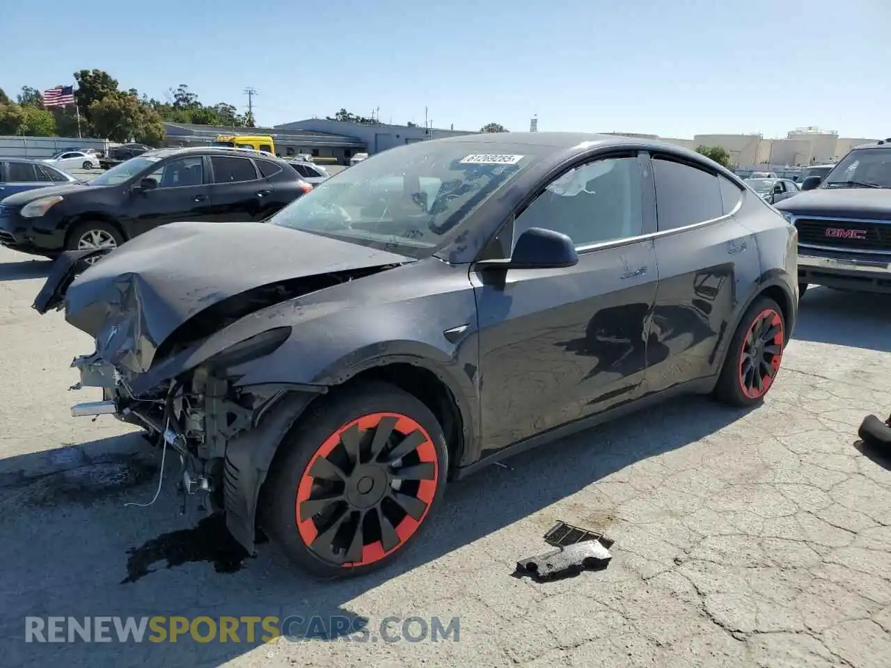 1 Photograph of a damaged car 7SAYGAEE0RF042615 TESLA MODEL Y 2024