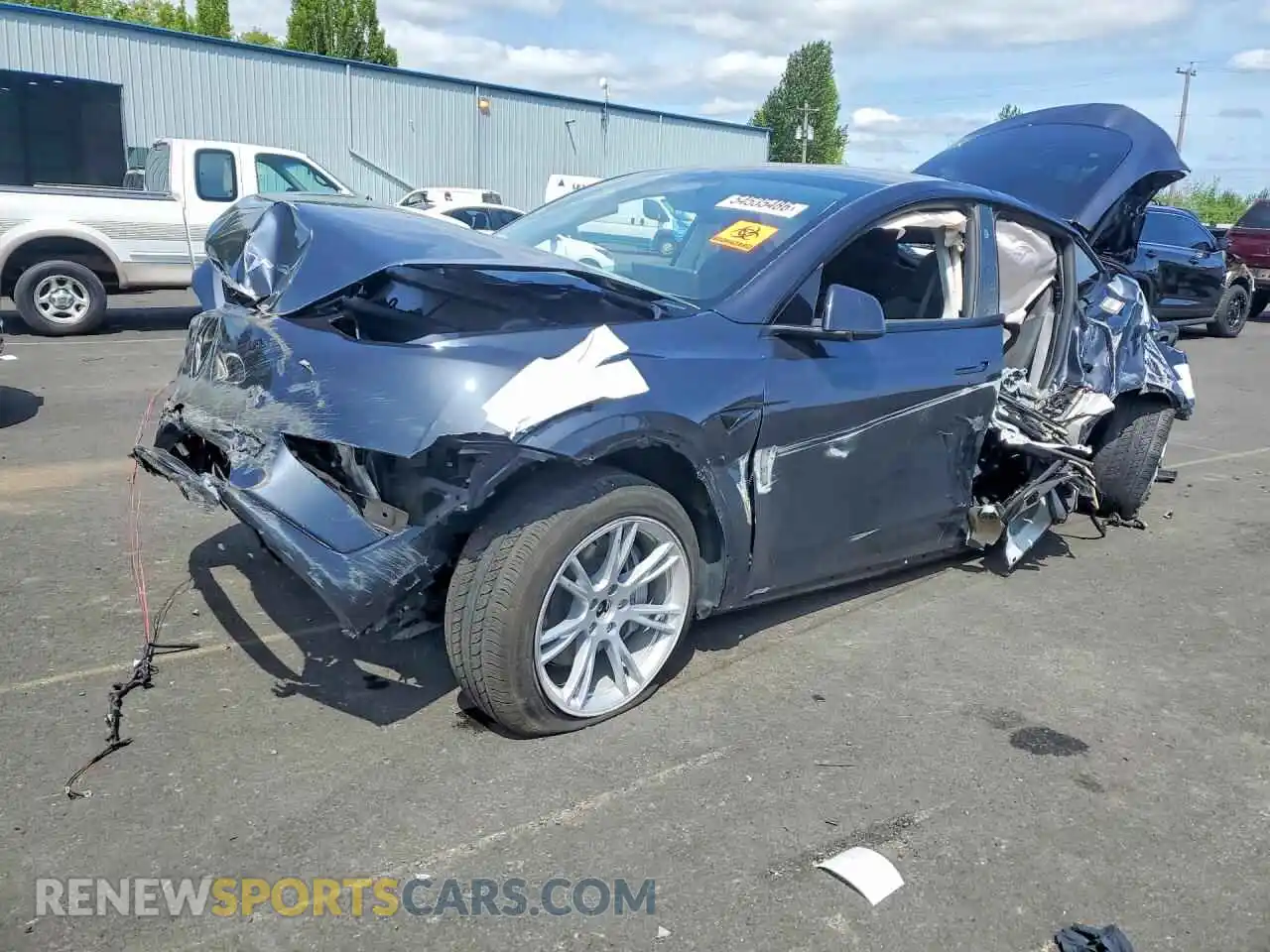 1 Photograph of a damaged car 7SAYGAEE1RF982048 TESLA MODEL Y 2024
