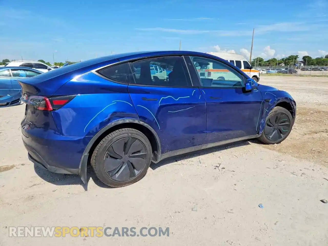 3 Photograph of a damaged car 7SAYGAEE8RF100874 TESLA MODEL Y 2024